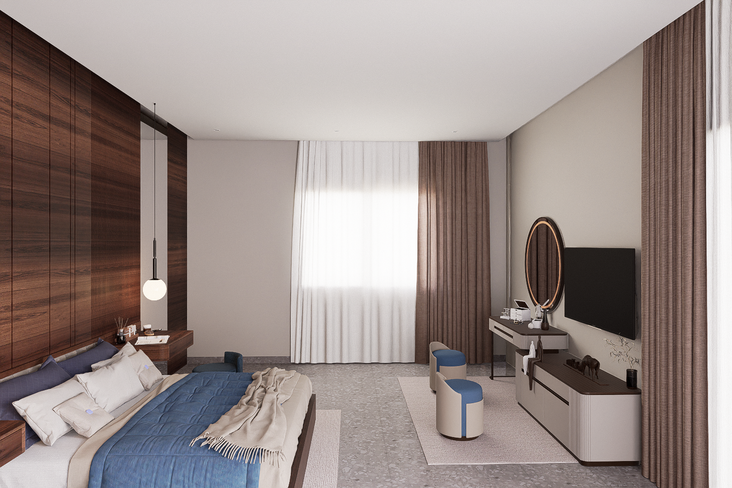 chambre parent noyer ps